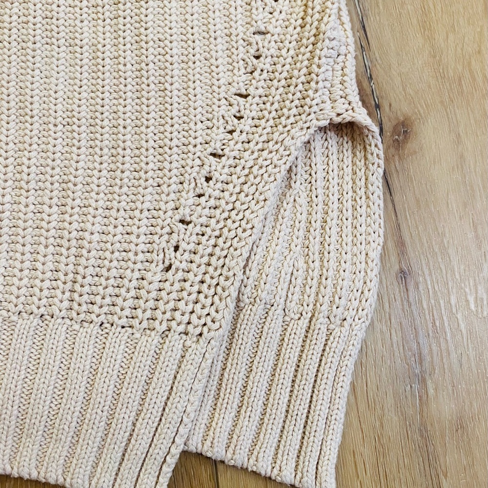ASTR The Label Sweater Women’s Large Cream Textured Stitch Cable Chunky Knit - Picture 3 of 10